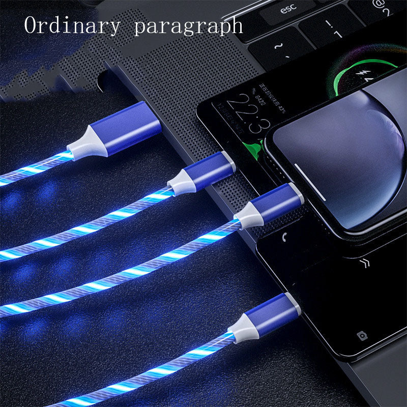 3-in-1 LED Charging Cable (USB-C / Micro USB)