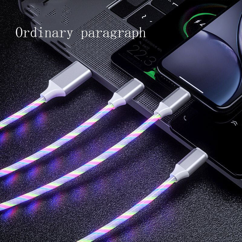 3-in-1 LED Charging Cable (USB-C / Micro USB)