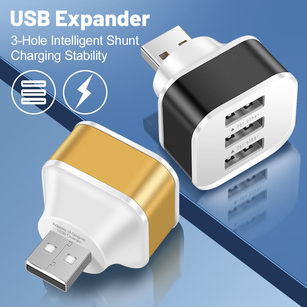 3-Port USB Charging Hub – Compact Multi-Device Charger