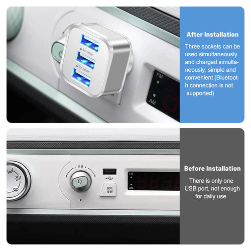 3-Port USB Charging Hub – Compact Multi-Device Charger