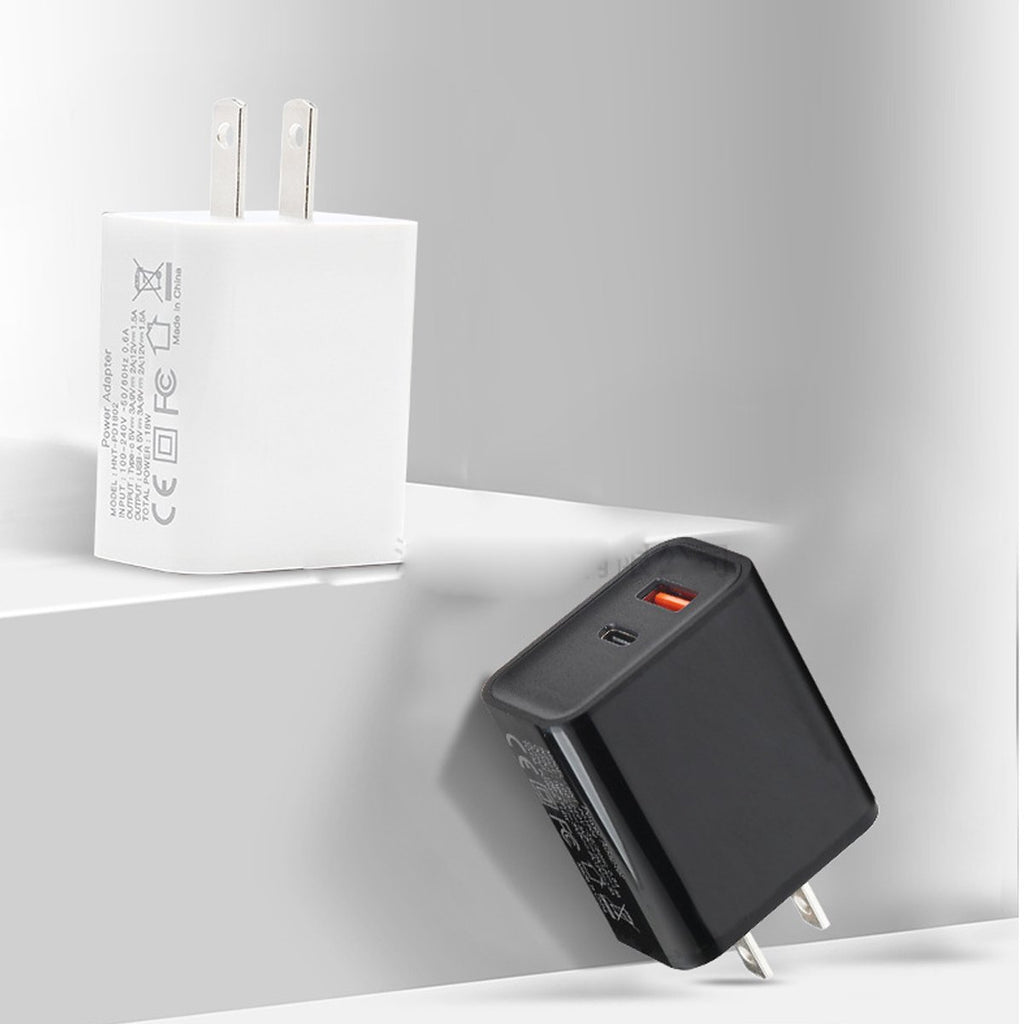 Dual-Port USB-C Wall Charger for iPhone 12 – 3A Fast Charging, 2-Pack