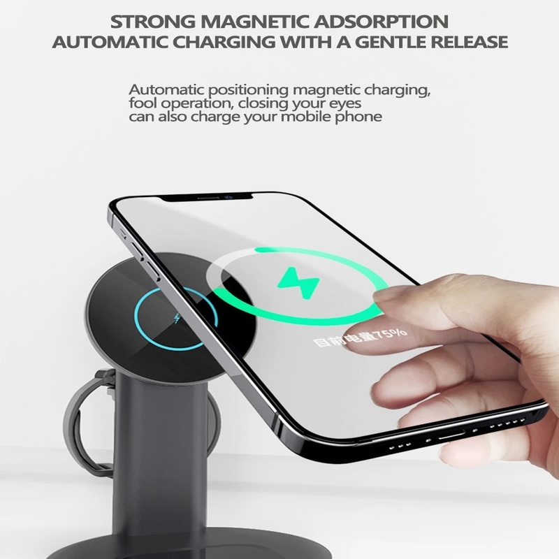 MagSafe 3-in-1 Magnetic Wireless Charging Stand (15W)