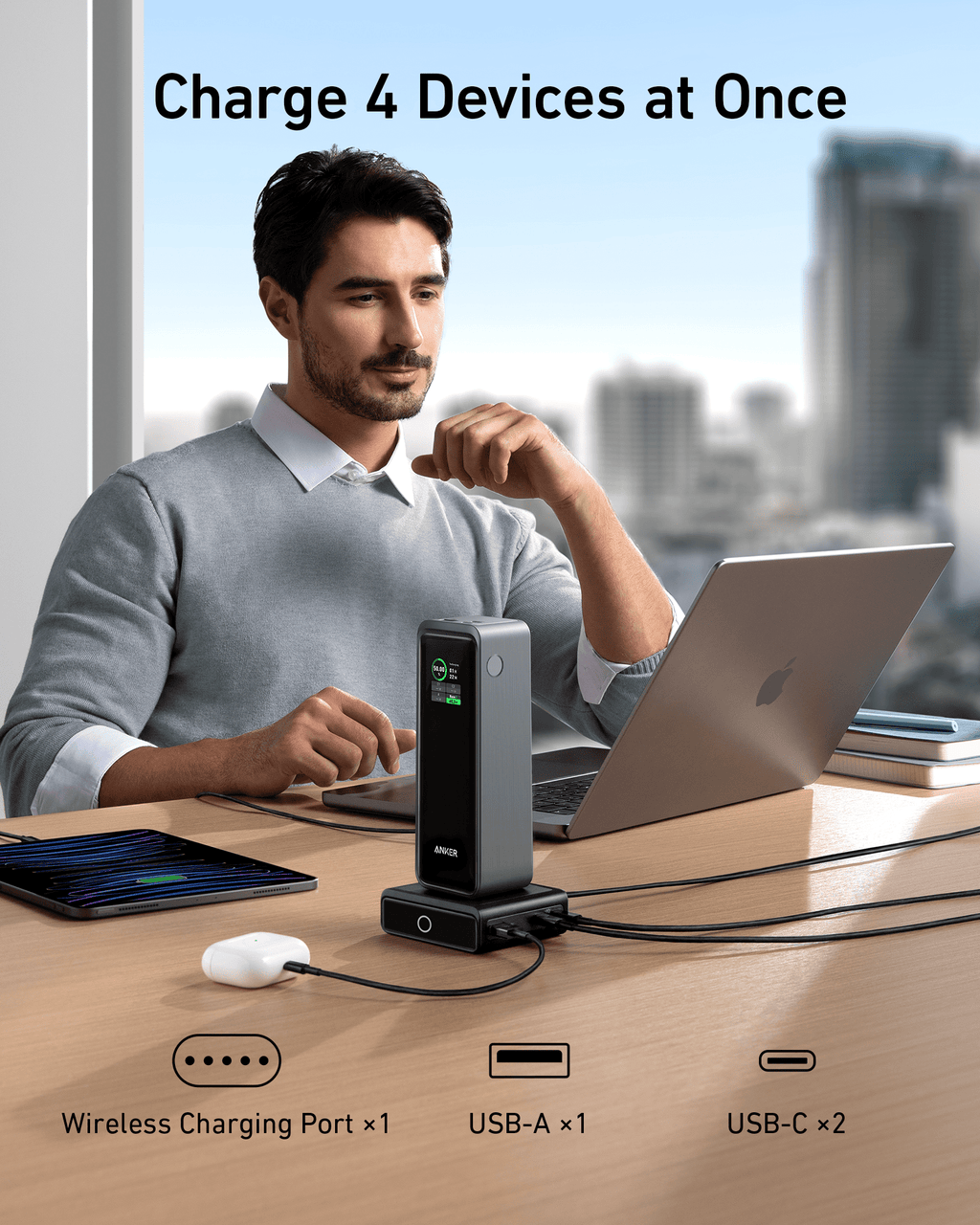 Anker 100W Wireless Charging Base for Prime Power Bank
