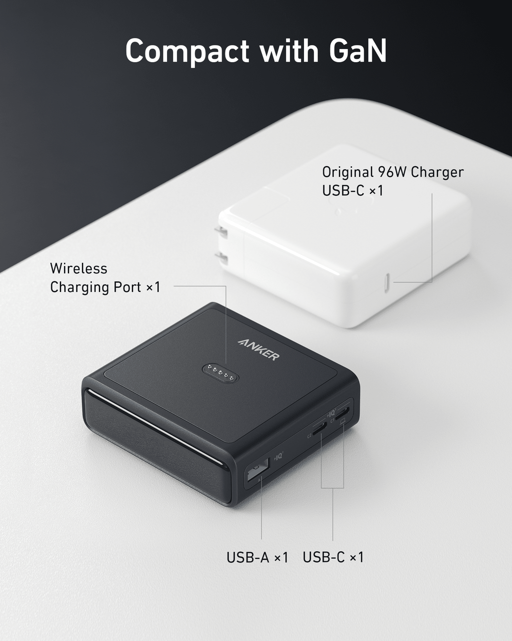 Anker 100W Wireless Charging Base for Prime Power Bank