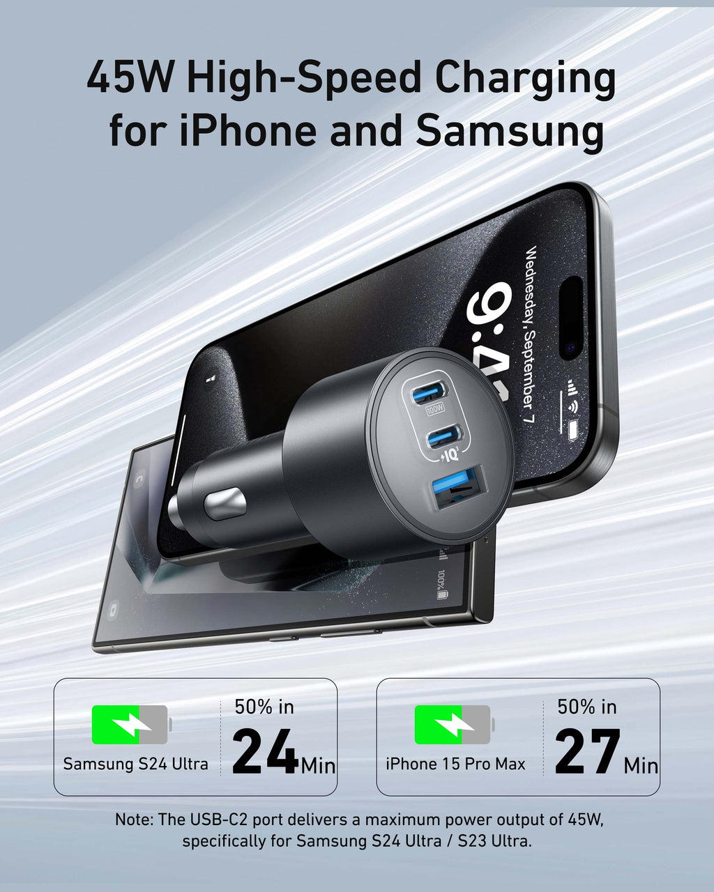 Anker Nano Car Charger – 167.5W Triple-Port Fast Charging