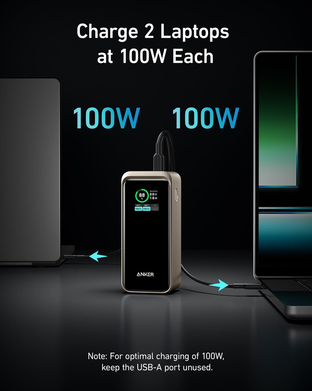 Anker Prime Power Bank – 20,000mAh, 200W Total Output