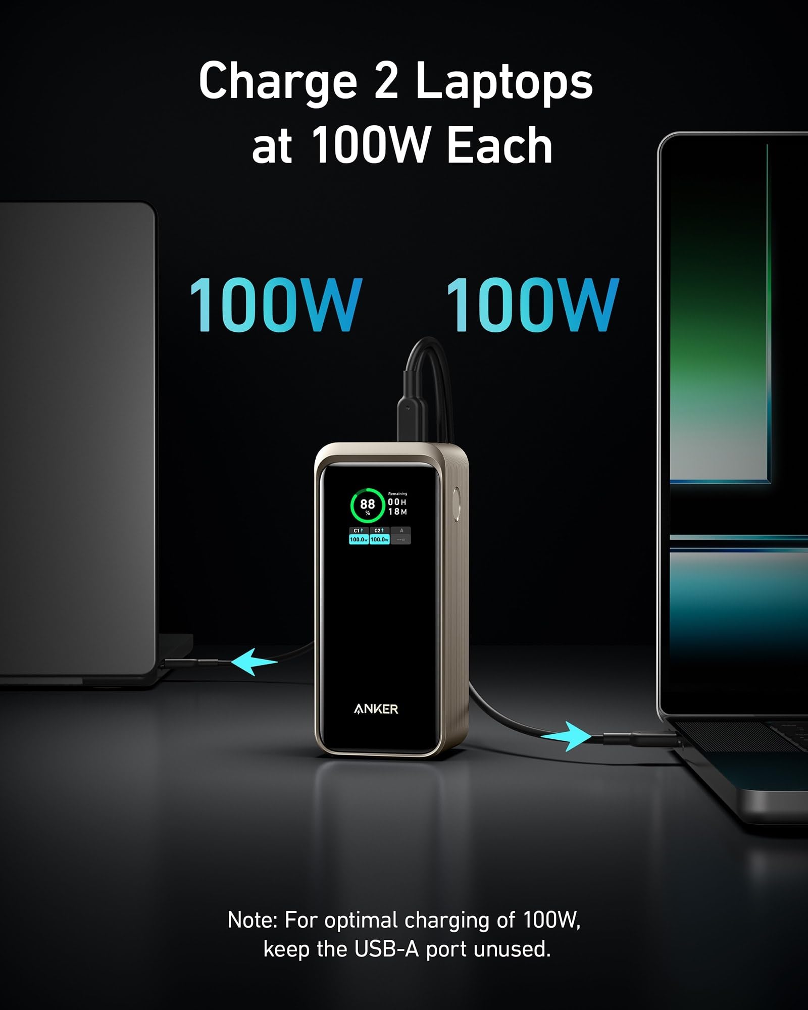 Anker Prime Power Bank – 20,000mAh, 200W Total Output