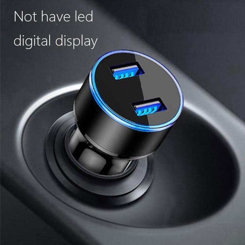 Dual USB Car Charger with LED Display – 3.1A Fast Charging