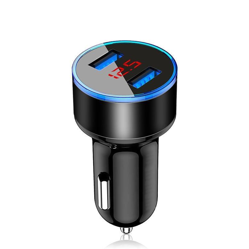 Dual USB Car Charger with LED Display – 3.1A Fast Charging