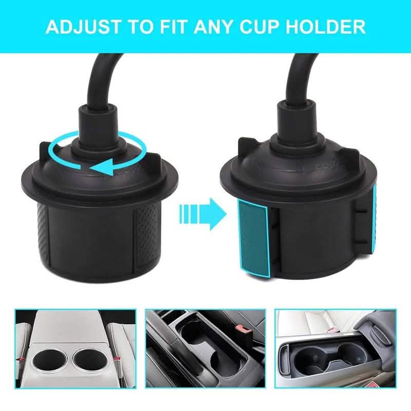 Gooseneck Cup Holder Phone Mount with 360° Rotation