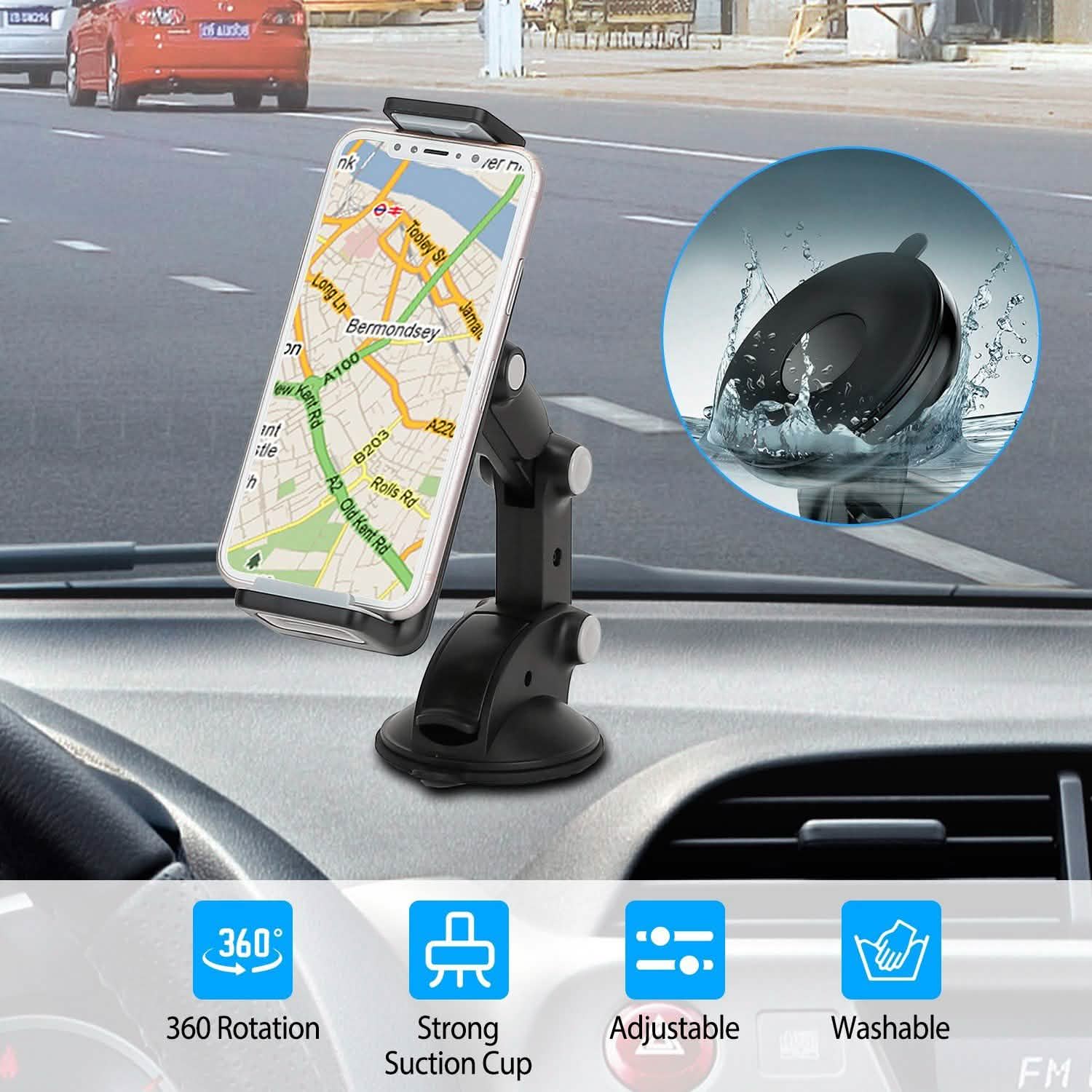 Dashboard & Windshield Phone Mount with Long Arm
