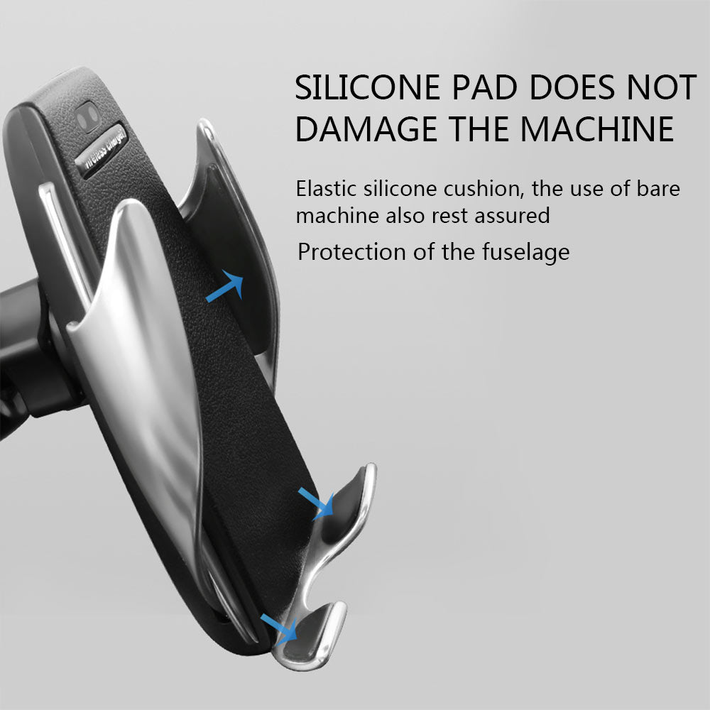 Auto-Clamping Wireless Car Charger – 10W Fast Charge, 360° Rotation
