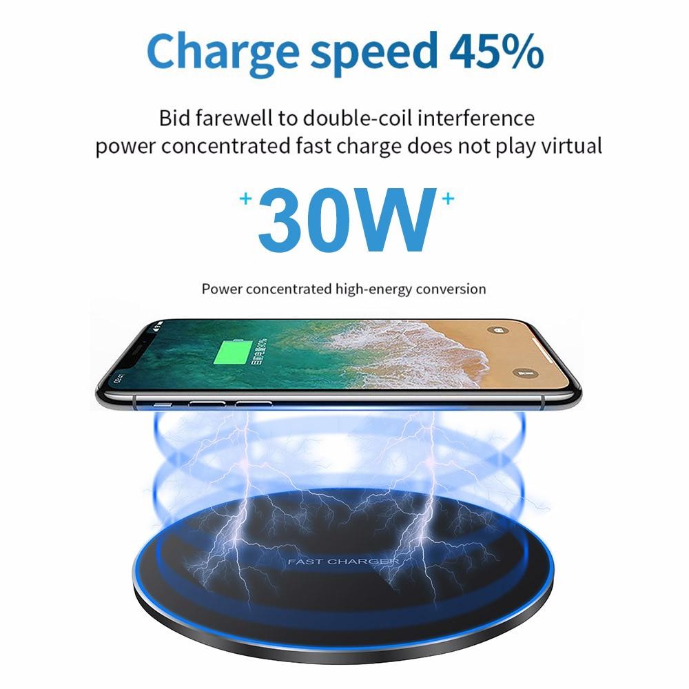 Dragon W9 30W Wireless Charging Pad – Ultra-Thin, iPhone 15 Compatible