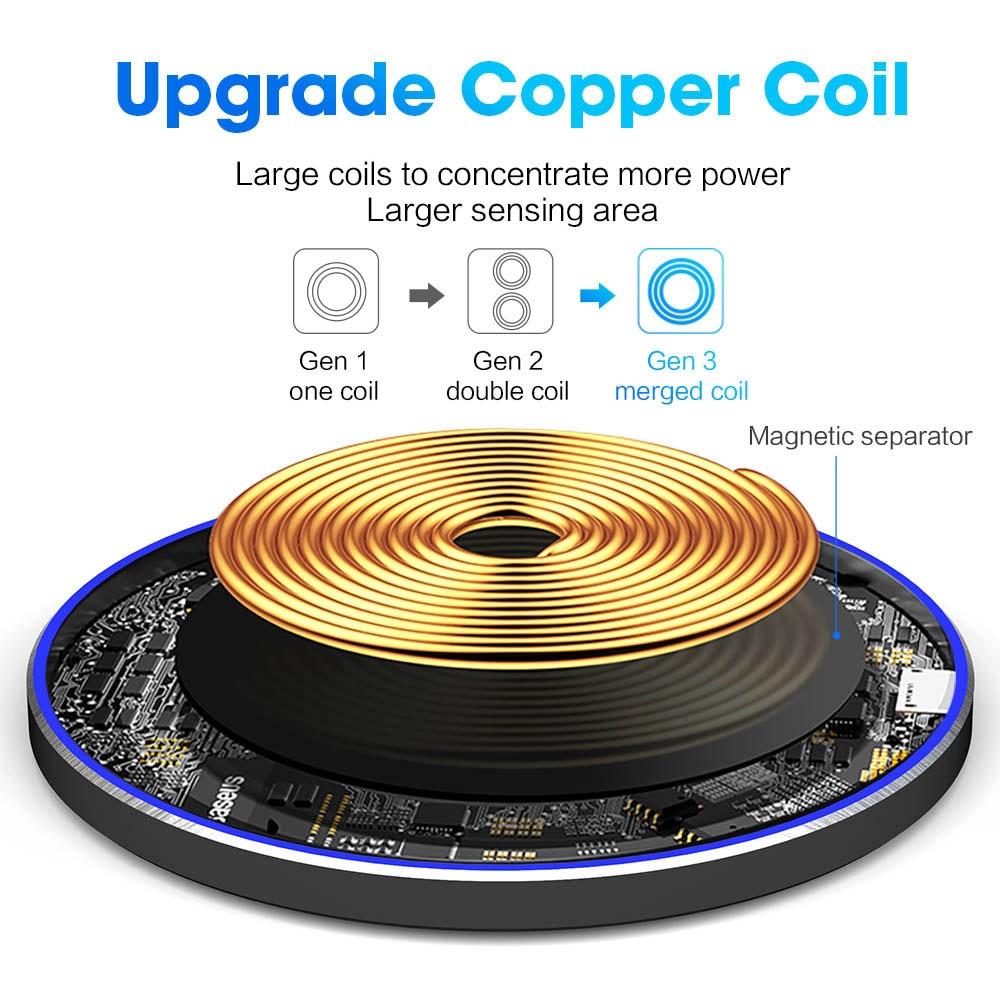 Dragon W9 30W Wireless Charging Pad – Ultra-Thin, iPhone 15 Compatible